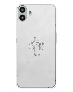 Чехол для Nothing CMF Phone 1 с картинкой «Иоанна 3:16 Крест»