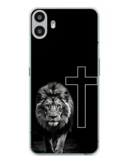 Чехол для Nothing CMF Phone 1 с картинкой «Лев и Крест»