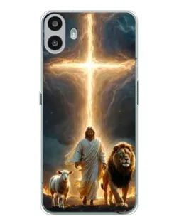 Чехол для Nothing CMF Phone 1 с картинкой «Лев Иуды и Свет»