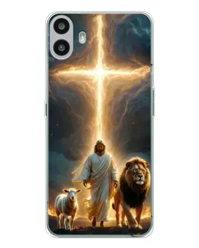 Чехол для Nothing CMF Phone 1 с картинкой «Лев Иуды и Свет» Чехол для Nothing CMF Phone 1 с картинкой «Лев Иуды и Свет»