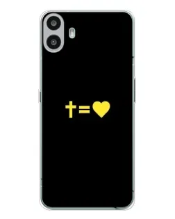 Чехол для Nothing CMF Phone 1 с картинкой «Сердце и Крест»