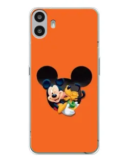 Чехол для Nothing CMF Phone 1 с картинкой «Сердце Микки Минни»