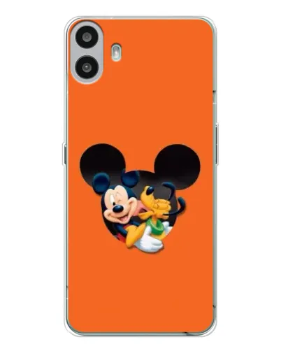 Чехол для Nothing CMF Phone 1 с картинкой «Сердце Микки Минни»