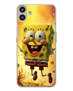 Чехол для Nothing CMF Phone 1 с картинкой «Губка Боб прыгает»