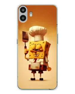 Чехол для Nothing CMF Phone 1 с картинкой «Губка Боб повар»