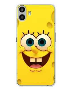 Чехол для Nothing CMF Phone 1 с картинкой «Губка Боб улыбка»
