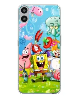 Чехол для Nothing CMF Phone 1 с картинкой «Губка Боб и друзья»