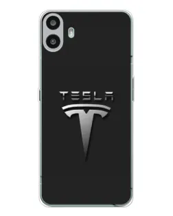 Чехол для Nothing CMF Phone 1 с картинкой «Стальной логотип Tesla» Чехол для Nothing CMF Phone 1 с картинкой «Стальной логотип Tesla»