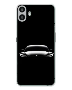 Чехол для Nothing CMF Phone 1 с картинкой «Фары Tesla Night» Чехол для Nothing CMF Phone 1 с картинкой «Фары Tesla Night»
