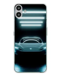 Чехол для Nothing CMF Phone 1 с картинкой «Tesla в неоне» Чехол для Nothing CMF Phone 1 с картинкой «Tesla в неоне»