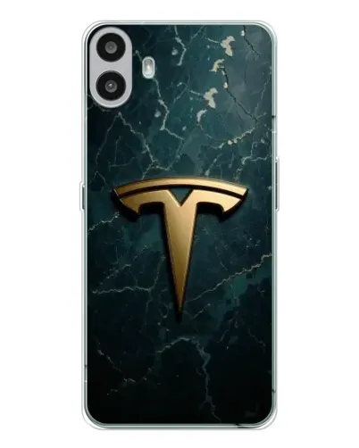 Чехол для Nothing CMF Phone 1 с картинкой «Мраморная Tesla Gold»