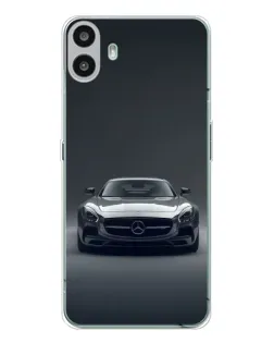 Чехол для Nothing CMF Phone 1 с картинкой «Mercedes на черном»