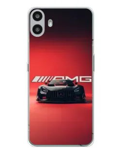 Чехол для Nothing CMF Phone 1 с картинкой «Mercedes AMG — красная линия»