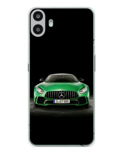 Чехол для Nothing CMF Phone 1 с картинкой «Mercedes — неоновый лого»