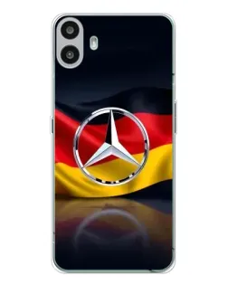 Чехол для Nothing CMF Phone 1 с картинкой «Mercedes — флаг Германии»
