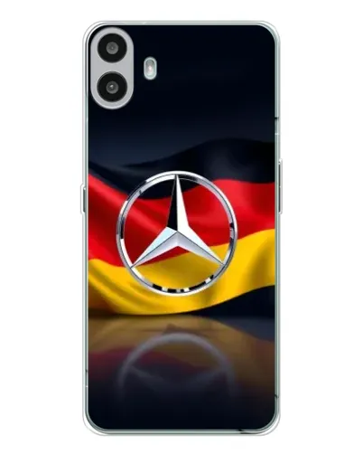 Чехол для Nothing CMF Phone 1 с картинкой «Mercedes — флаг Германии»