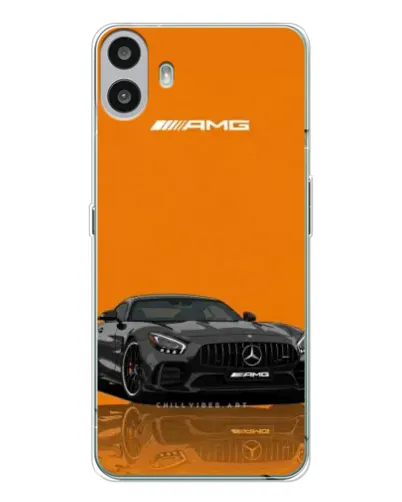 Чехол для Nothing CMF Phone 1 с картинкой «Оранжевый Mercedes AMG»