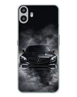 Чехол для Nothing CMF Phone 1 с картинкой «Mercedes в дыму»