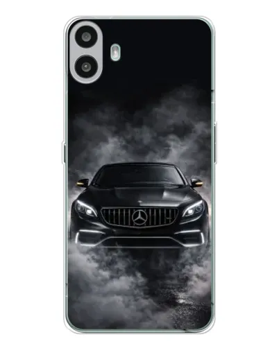 Чехол для Nothing CMF Phone 1 с картинкой «Mercedes в дыму»