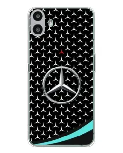 Чехол для Nothing CMF Phone 1 с картинкой «Mercedes — бирюзовый акцент»