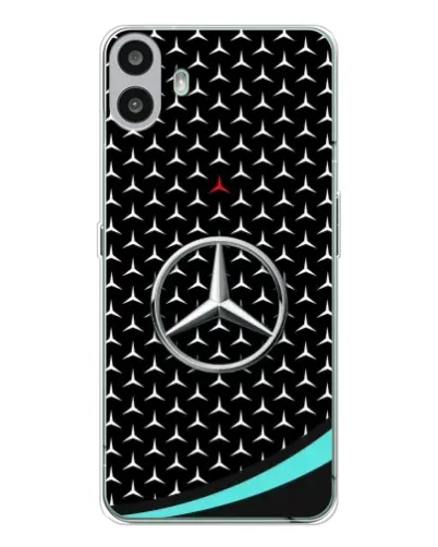 Чехол для Nothing CMF Phone 1 с картинкой «Mercedes — бирюзовый акцент»