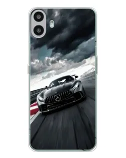 Чехол для Nothing CMF Phone 1 с картинкой «Гоночный Mercedes AMG»