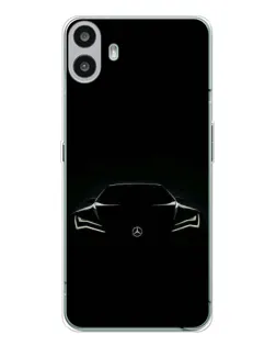 Чехол для Nothing CMF Phone 1 с картинкой «Mercedes — силуэт авто»