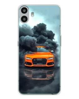Чохол для Nothing CMF Phone 1 з картинкою «Audi у хмарах диму»