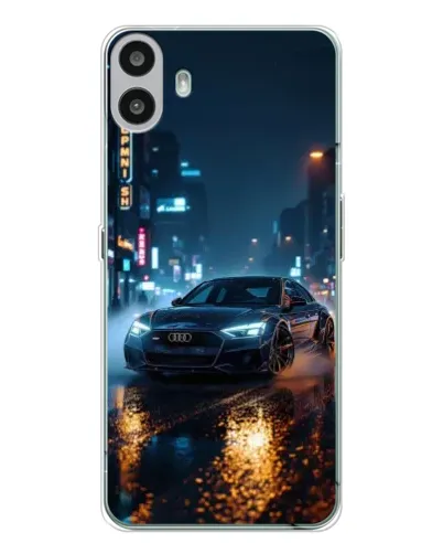 Чохол для Nothing CMF Phone 1 з картинкою «Нічне місто та Audi»