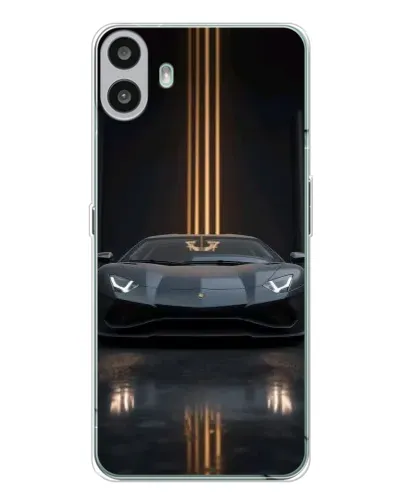 Чехол для Nothing CMF Phone 1 с картинкой «Lamborghini золотые линии»