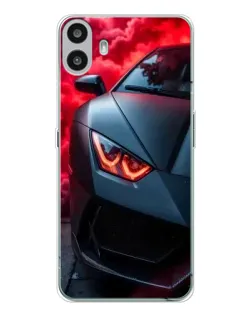 Чохол для Nothing CMF Phone 1 з картинкою «Lamborghini червоне сяйво» Чохол для Nothing CMF Phone 1 з картинкою «Lamborghini червоне сяйво»