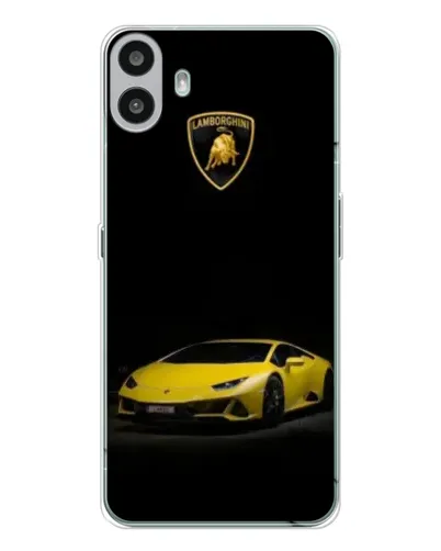 Чехол для Nothing CMF Phone 1 с картинкой «Lamborghini желтый акцент»