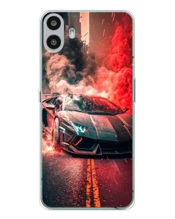 Чехол для Nothing CMF Phone 1 с картинкой «Lamborghini красный дым» Чехол для Nothing CMF Phone 1 с картинкой «Lamborghini красный дым»