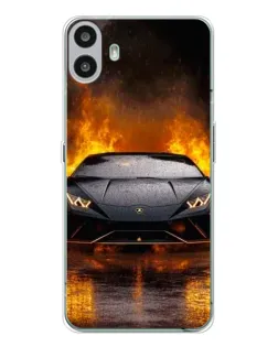 Чехол для Nothing CMF Phone 1 с картинкой «Lamborghini в огне» Чехол для Nothing CMF Phone 1 с картинкой «Lamborghini в огне»
