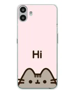 Чехол для Nothing CMF Phone 1 с картинкой «Пушин говорит Hi» Чехол для Nothing CMF Phone 1 с картинкой «Пушин говорит Hi»