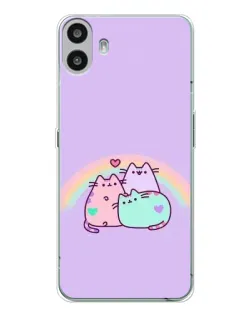 Чехол для Nothing CMF Phone 1 с картинкой «Радужные Пушины» Чехол для Nothing CMF Phone 1 с картинкой «Радужные Пушины»