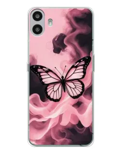 Чехол для Nothing CMF Phone 1 с картинкой «Бабочка в дыму»