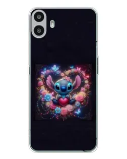 Чехол для Nothing CMF Phone 1 с картинкой «Stitch в цветах»