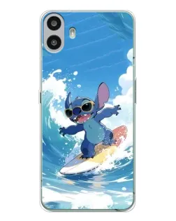 Чехол для Nothing CMF Phone 1 с картинкой «Стич на волне»