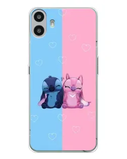 Чехол для Nothing CMF Phone 1 с картинкой «Stitch и Angel Love»