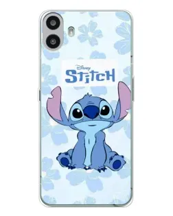 Чехол для Nothing CMF Phone 1 с картинкой «Stitch среди цветов»
