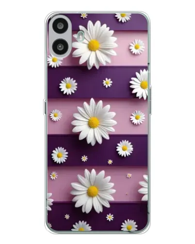 Чехол для Nothing CMF Phone 1 с картинкой «Ромашки на фиолетовом» Чехол для Nothing CMF Phone 1 с картинкой «Ромашки на фиолетовом»