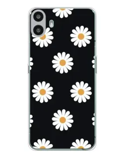 Чохол для Nothing CMF Phone 1 з картинкою «Ромашки на чорному» Чохол для Nothing CMF Phone 1 з картинкою «Ромашки на чорному»