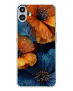 Чохол для Nothing CMF Phone 1 з картинкою «Яскрава синьо-помаранчева флора» Чохол для Nothing CMF Phone 1 з картинкою «Яскрава синьо-помаранчева флора»