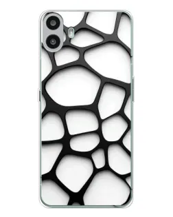 Чехол для Nothing CMF Phone 1 с картинкой «Белая объемная сетка»
