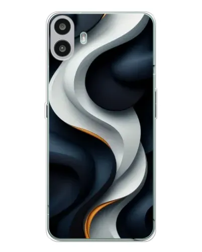 Чохол для Nothing CMF Phone 1 з картинкою «Об'ємні чорно-білі стрічки» Чохол для Nothing CMF Phone 1 з картинкою «Об'ємні чорно-білі стрічки»