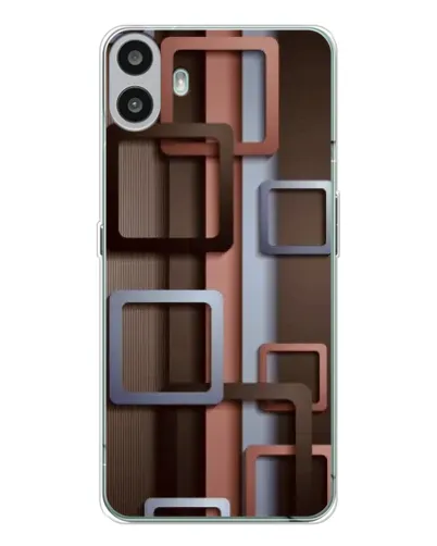 Чохол для Nothing CMF Phone 1 з картинкою «Коричневі об'ємні квадрати» Чохол для Nothing CMF Phone 1 з картинкою «Коричневі об'ємні квадрати»