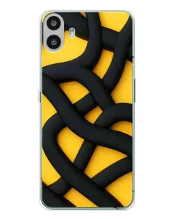 Чохол для Nothing CMF Phone 1 з картинкою «Чорне жовте переплетення»