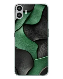 Чохол для Nothing CMF Phone 1 з картинкою «Зелені шкіряні хвилі»