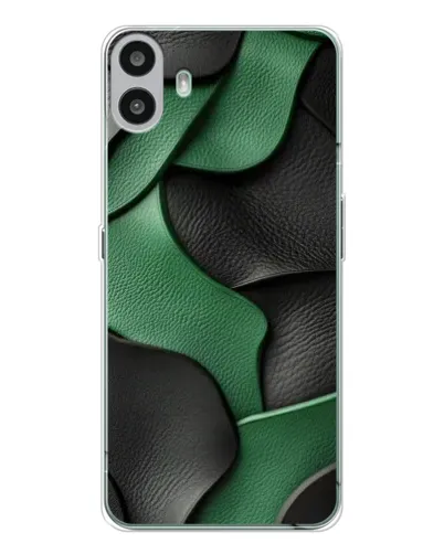 Чохол для Nothing CMF Phone 1 з картинкою «Зелені шкіряні хвилі» Чохол для Nothing CMF Phone 1 з картинкою «Зелені шкіряні хвилі»